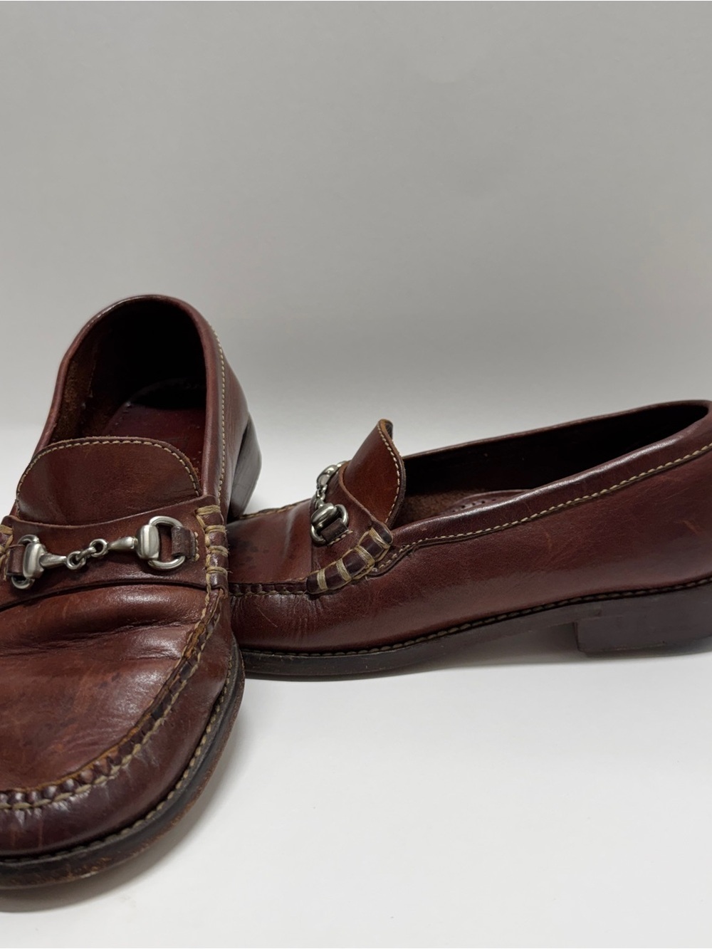 Cole Haan Brown Leather Bit Loafers - Comfortable Slip-On Dress Loafers